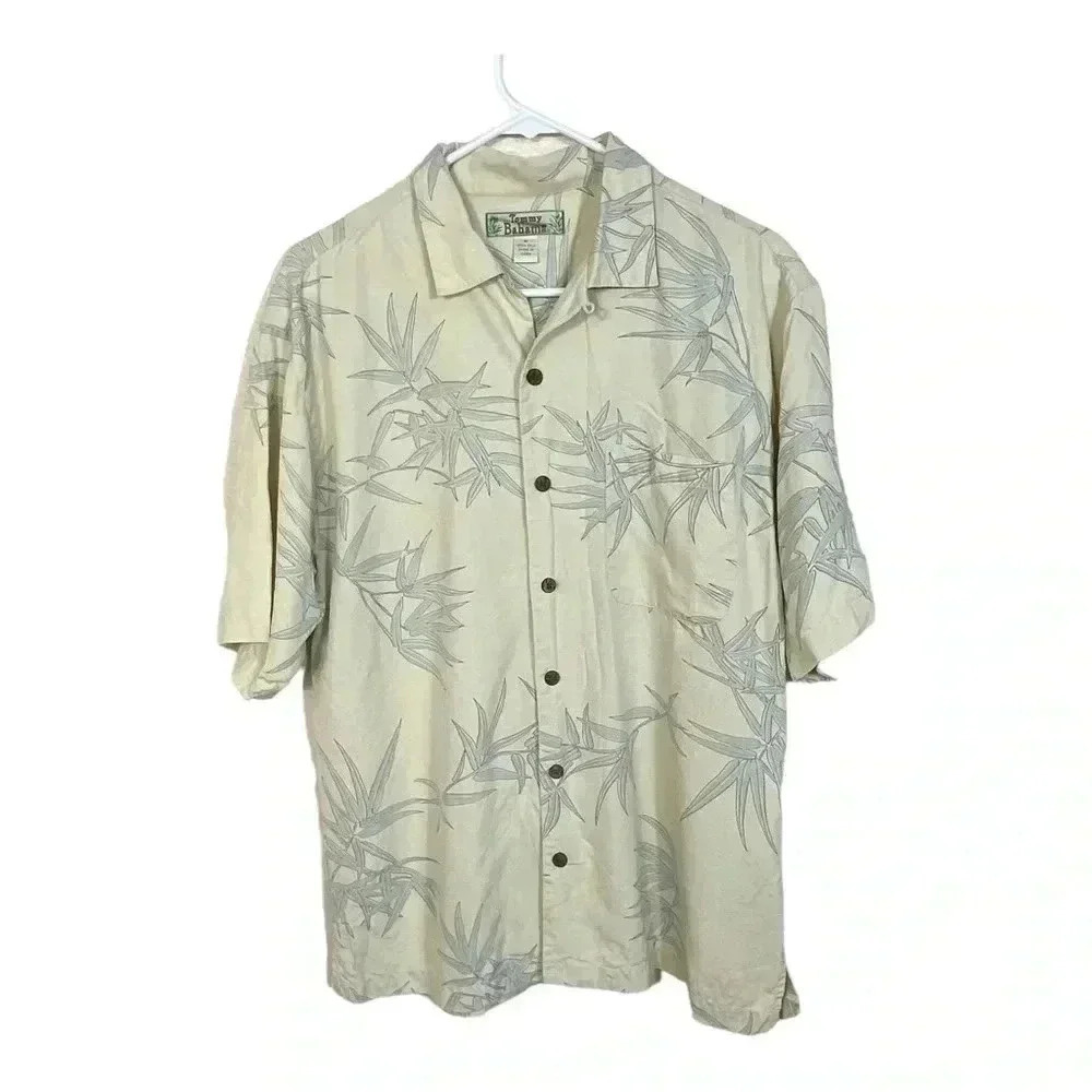 Tommy Bahama silk Hawaiian shirt button down size medium